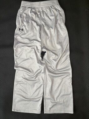 Mens M Medium Under Armour Gray Silver Performance Joggers